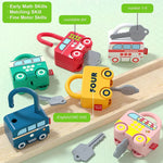 Montessori Colorful Lock Keys Toys Numbers